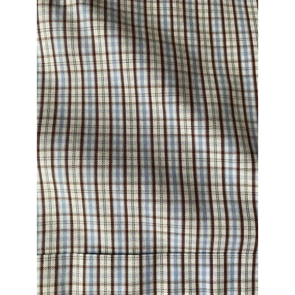 Roundtree &‎ Yorke Gold Label Men's Small 141/2 X 32 Button Up Gingham Shirt - Picture 7 of 12
